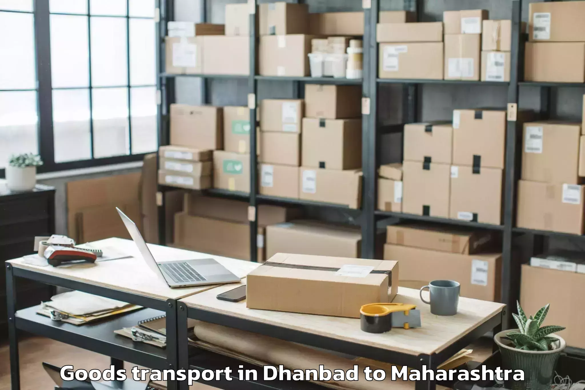 Top Dhanbad to Sironcha Goods Transport Available